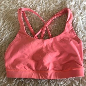 Lululemon energy bra size 6 pink/coral